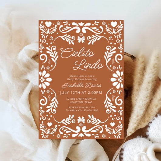 Cielito Lindo Talavera Baby shower Kaart