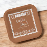 Cielito Lindo Talavera Baby shower Papieren Bordje<br><div class="desc">Terracotta Cielito Lindo Talavera Mexicaans Baby shower Papier Borden</div>