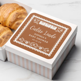 Cielito Lindo Talavera Baby shower Vierkante Sticker