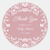 Cielito Lindo Talavera Mexicaans Baby Show Bedankt Ronde Sticker (Voorkant)