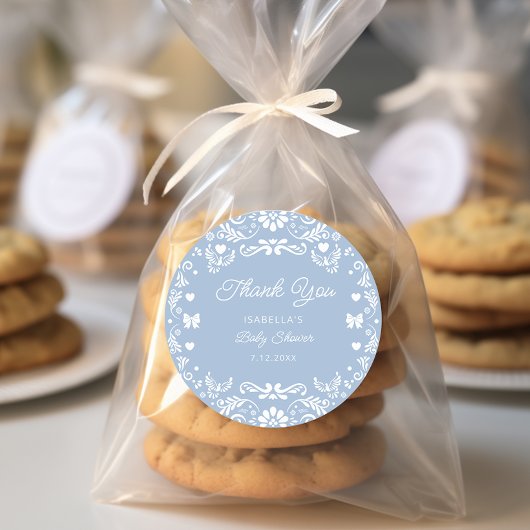 Cielito Lindo Talavera Mexicaans Baby Show Bedankt Ronde Sticker