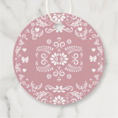 Cielito Lindo Talavera Mexicaans Baby shower Bedan Bedankjes Labels (Achterkant)