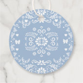 Cielito Lindo Talavera Mexicaans Baby shower Bedan Bedankjes Labels (Achterkant)