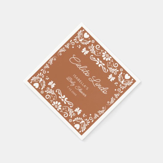 Cielito Lindo Talavera Mexicaans Baby shower Servet (Hoek)