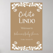 Cielito Lindo Talavera Mexicaans Baby shower Welko Poster (Voorkant)
