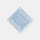 Cielito Lindo Talavera Mexicaans Blauw Baby shower Servet (Hoek)