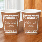 Cielito Lindo Talavera Mexicaanse Baby Shower Papieren Bekers