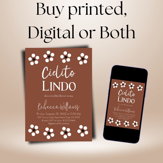 Cielito Lindo Talavera Mexicaanse Baby shower Part Kaart