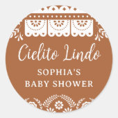 Cielito Lindo Talavera Mexicaanse Baby Shower Ronde Sticker (Voorkant)