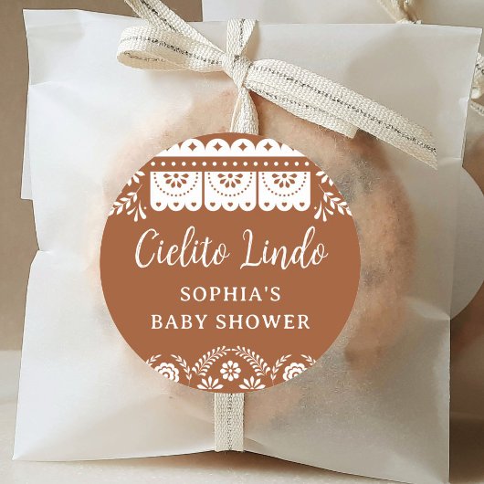 Cielito Lindo Talavera Mexicaanse Baby Shower Ronde Sticker