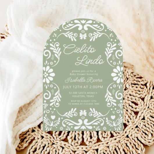 Cielito Lindo Talavera Mexicaanse Groene Baby Show Kaart