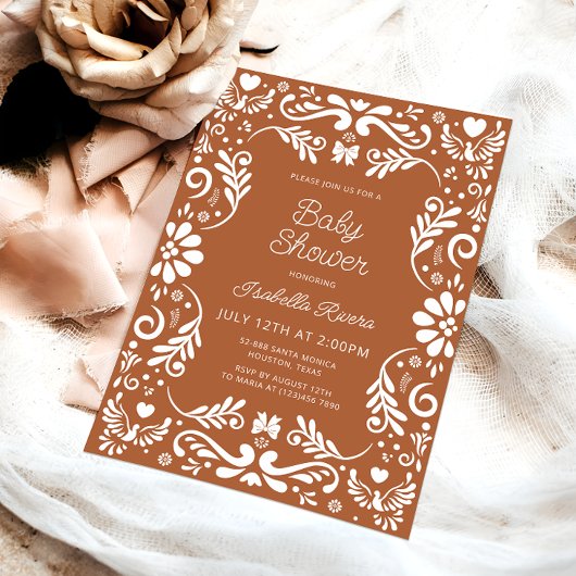 Cielito Lindo Talavera Mexican Baby Shower Invitat Kaart