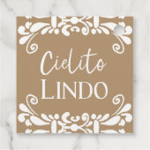 Cielito Lindo Talavera Mexican Fiesta Baby shower Bedankjes Labels (Achterkant)