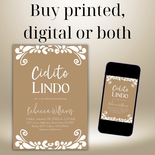 Cielito Lindo Talavera Mexican Fiesta Baby shower Kaart