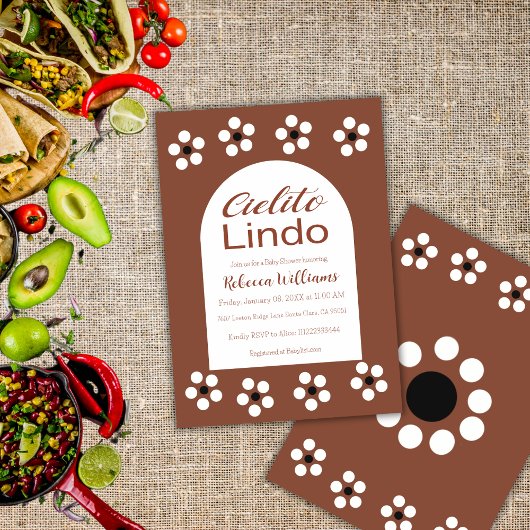 Cielito Lindo Talavera Mexican Fiesta Baby shower Kaart