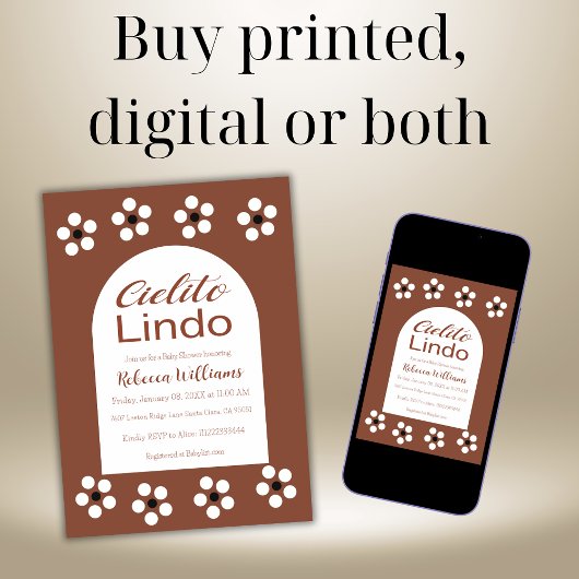 Cielito Lindo Talavera Mexican Fiesta Baby shower Kaart