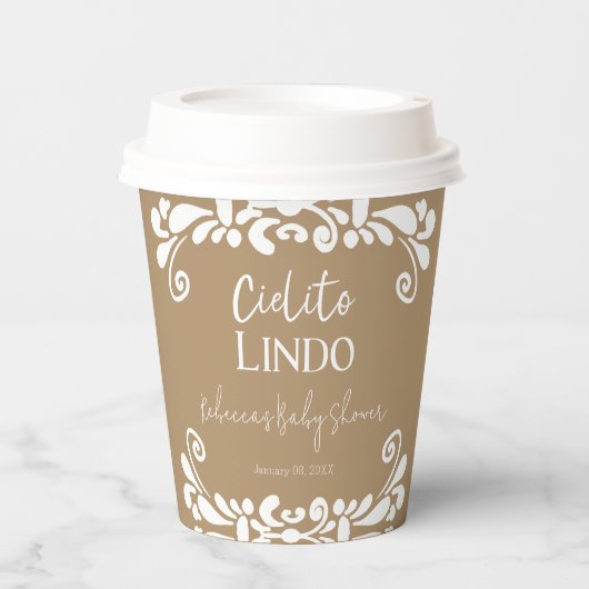 Cielito Lindo Talavera Mexican Fiesta Baby shower Papieren Bekers (Voorkant)