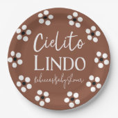 Cielito Lindo Talavera Mexican Fiesta Baby shower Papieren Bordje (Voorkant)