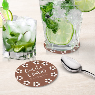 Cielito Lindo Talavera Mexican Fiesta Baby shower Ronde Kartonnen Onderzetter