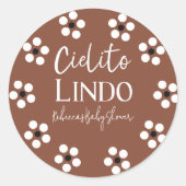 Cielito Lindo Talavera Mexican Fiesta Baby shower Ronde Sticker (Voorkant)