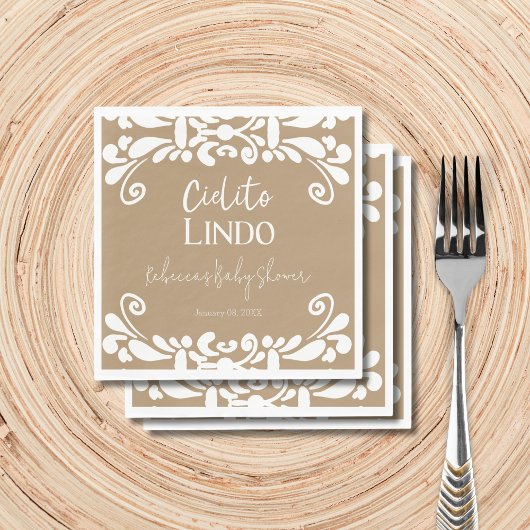 Cielito Lindo Talavera Mexican Fiesta Baby shower Servet