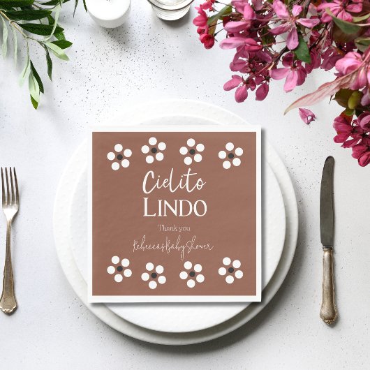 Cielito Lindo Talavera Mexican Fiesta Baby shower Servet