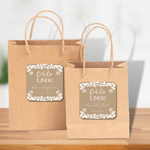 Cielito Lindo Talavera Mexican Fiesta Baby shower Vierkante Sticker