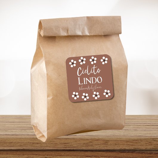 Cielito Lindo Talavera Mexican Fiesta Baby shower Vierkante Sticker