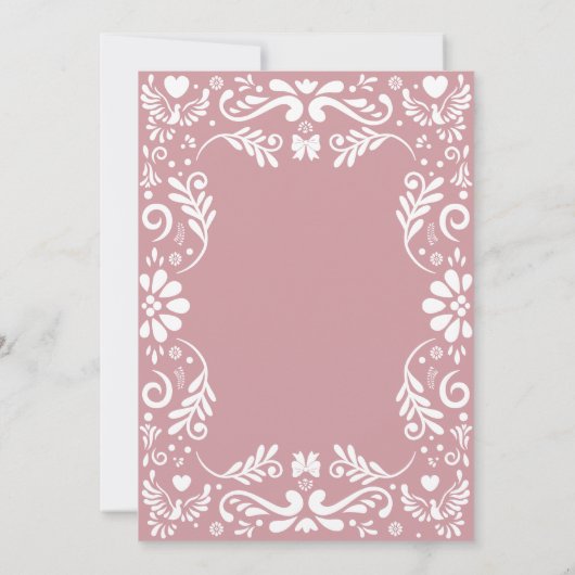 Cielito Lindo Talavera Mexican Girl Baby shower Kaart (Achterkant)