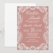 Cielito Lindo Talavera Mexican Pink Baby Shower Kaart (Voorkant / Achterkant)