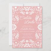 Cielito Lindo Talavera Mexican Pink Baby shower Kaart (Voorkant)