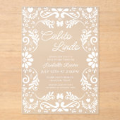 Cielito Lindo Talavera Schattige Baby shower Acryl Uitnodigingen (Voorkant)