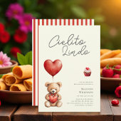 Cielito Lindo teddy heart baby shower Kaart