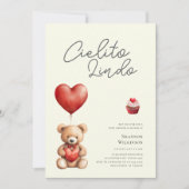 Cielito Lindo teddy heart baby shower Kaart (Voorkant)