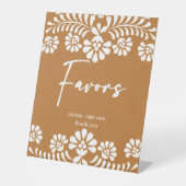 Cielito lindo terracotta baby shower geeft de voor reclamebord met voetstuk (Voorkant)