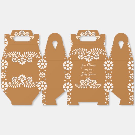 Cielito lindo terracotta baby shower gunsten bedankdoosjes (Ongevouwen)
