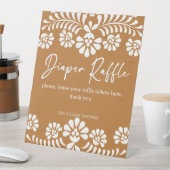 Cielito lindo terracotta baby shower luierverlotin reclamebord met voetstuk (Insitu)