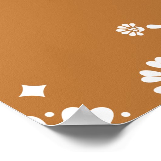 Cielito lindo terracotta baby shower welkomstbord poster (Hoek)