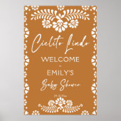 Cielito lindo terracotta baby shower welkomstbord poster (Voorkant)