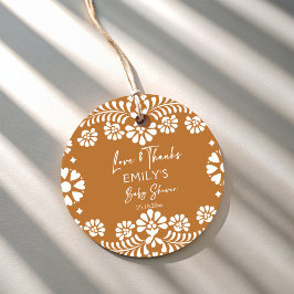 Cielito lindo terracotta Mexicaans baby shower Bedankjes Labels