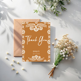 Cielito lindo terracotta Mexicaans baby shower Bedankkaart