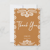 Cielito lindo terracotta Mexicaans baby shower Bedankkaart (Voorkant)