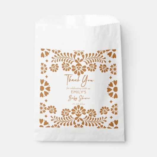 Cielito lindo terracotta Mexicaans baby shower Bedankzakje (Voorkant)