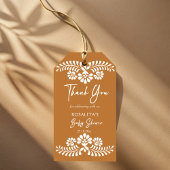Cielito lindo terracotta Mexicaans baby shower Cadeaulabel