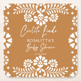 Cielito lindo terracotta Mexicaans baby shower gun Kartonnen Onderzetters