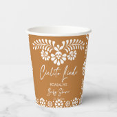 Cielito lindo terracotta Mexicaans baby shower Papieren Bekers (Achterkant)