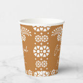 Cielito lindo terracotta Mexicaans baby shower Papieren Bekers (Rechts)