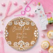 Cielito lindo terracotta Mexicaans baby shower Papieren Bordje (Feest)