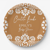 Cielito lindo terracotta Mexicaans baby shower Papieren Bordje (Voorkant)