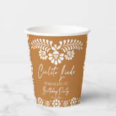 Cielito lindo terracotta Mexicaans verjaardagsfees Papieren Bekers (Voorkant)